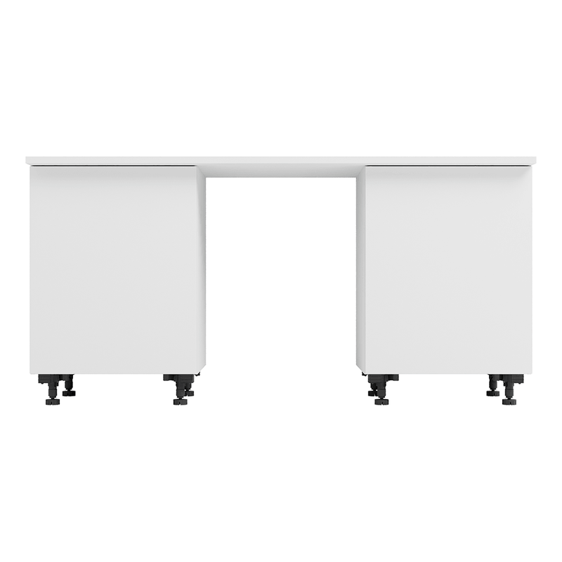 Klovo White 3-Piece Garage Cabinet System with Laminated Worktop
