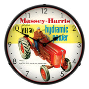 Collectable Sign and Clock Massey Harris Backlit Wall Clock