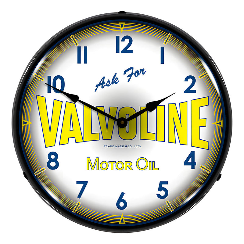 Collectable Sign and Clock Valvoline Motor Oil Backlit Wall Clock