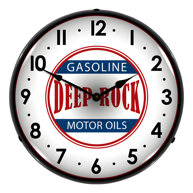 Collectable Sign and Clock Deep Rock Motor Oils Backlit Wall Clock