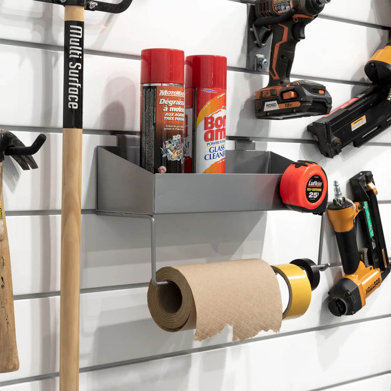 Proslat Shelf and Paper Towel Holder (3-Pack) | 10329K | Garage Giant