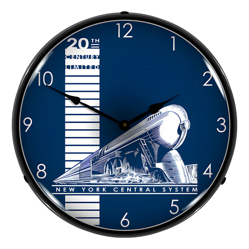 Collectable Sign and Clock 20th Century Limited Backlit Wall Clock