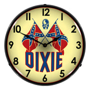 Collectable Sign and Clock Dixie Oil Company Backlit Wall Clock