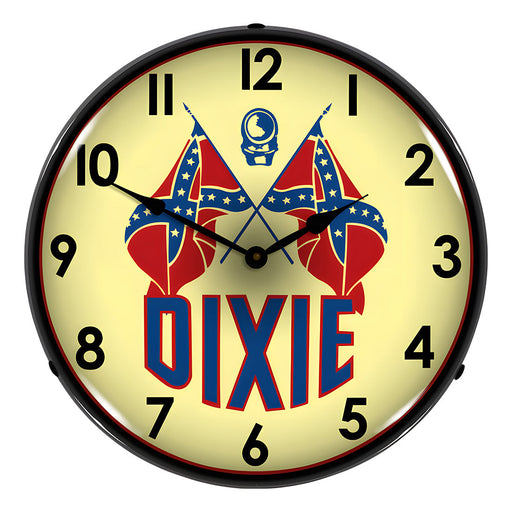 Collectable Sign and Clock Dixie Oil Company Backlit Wall Clock