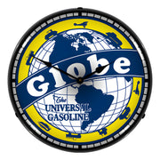 Collectable Sign and Clock Globe Gasoline Backlit Wall Clock
