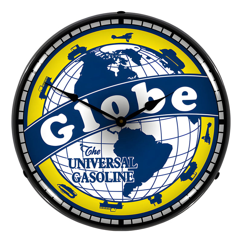 Collectable Sign and Clock Globe Gasoline Backlit Wall Clock