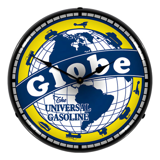 Collectable Sign and Clock Globe Gasoline Backlit Wall Clock