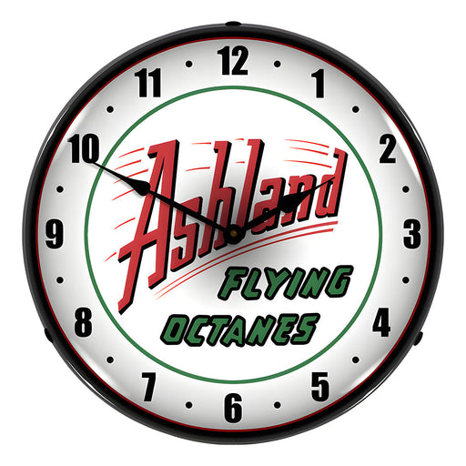 Collectable Sign and Clock Ashland Flying Octanes Backlit Wall Clock