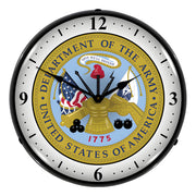 Collectable Sign and Clock US Army Seal Backlit Wall Clock