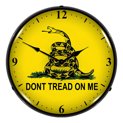 Collectable Sign and Clock Don’t Tread On Me Backlit Wall Clock