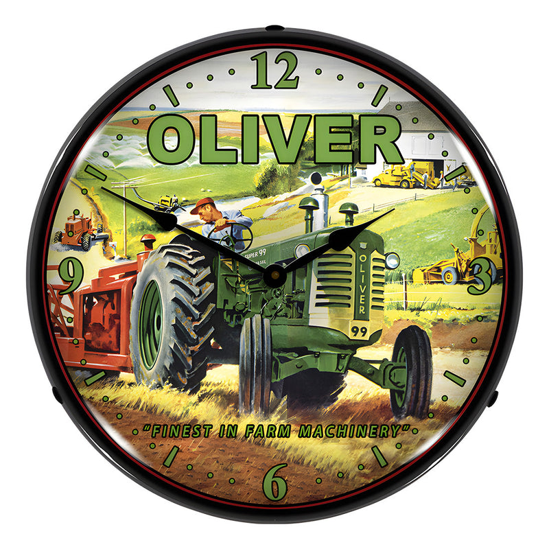 Collectable Sign and Clock Oliver Tractor Backlit Wall Clock