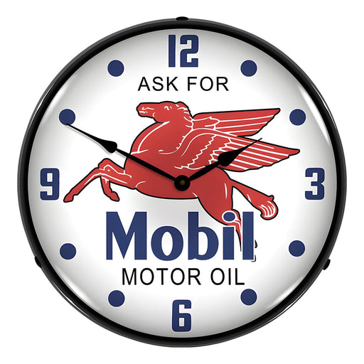 Collectable Sign and Clock Mobil Motor Oil Backlit Wall Clock