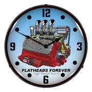 Collectable Sign and Clock Flathead V8 Backlit Wall Clock