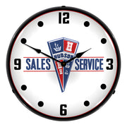 Collectable Sign and Clock Hudson Sales and Service Backlit Wall Clock