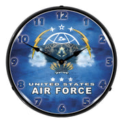 Collectable Sign and Clock United States Air Force Backlit Wall Clock