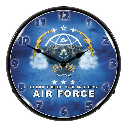 Collectable Sign and Clock United States Air Force Backlit Wall Clock