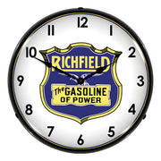 Collectable Sign and Clock Richfield Gasoline Backlit Wall Clock