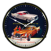 Collectable Sign and Clock 1958 Studebaker Hawk Backlit Wall Clock