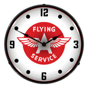 Collectable Sign and Clock Flying A Service Backlit Wall Clock