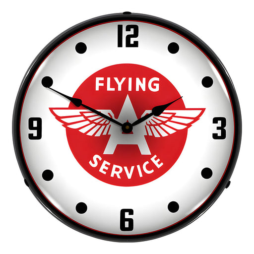 Collectable Sign and Clock Flying A Service Backlit Wall Clock