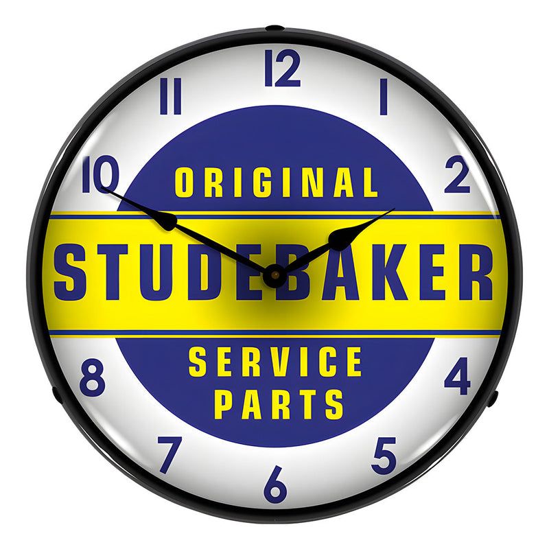 Collectable Sign and Clock Original Studebaker Service Parts Backlit Wall Clock