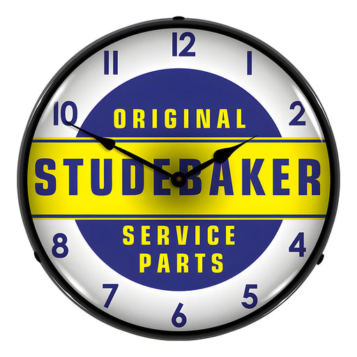 Collectable Sign and Clock Original Studebaker Service Parts Backlit Wall Clock