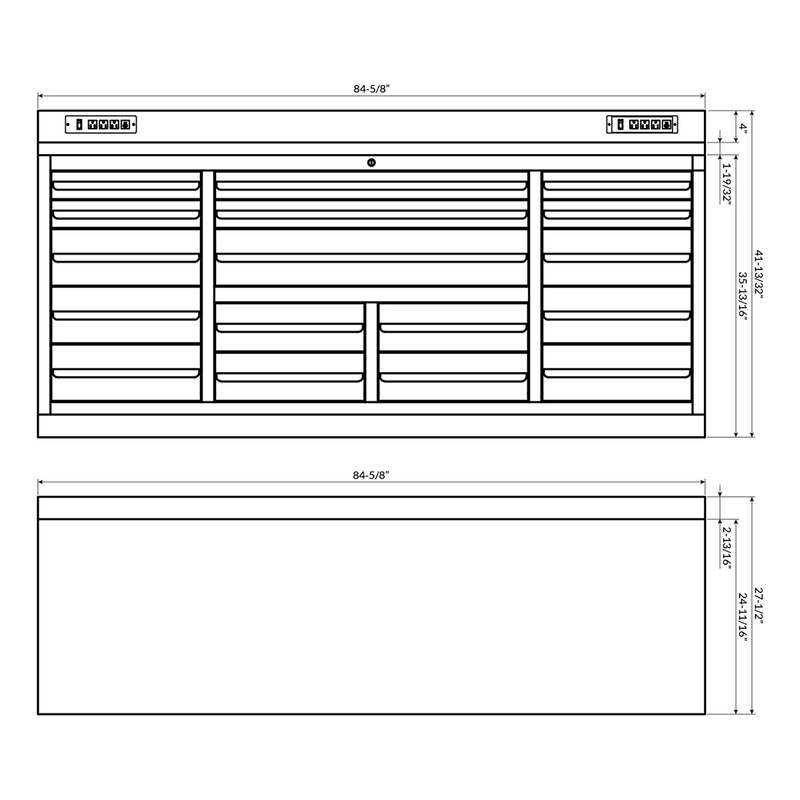 Dragonfire Tools Pro Series 17-Drawer 7-Foot Workbench (Grey)