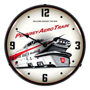 Collectable Sign and Clock Pennsey Aero Train Backlit Wall Clock
