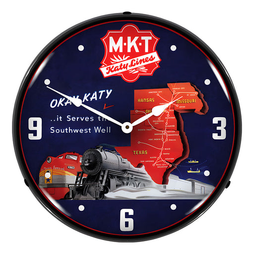 Collectable Sign and Clock MKT Katy Lines Backlit Wall Clock