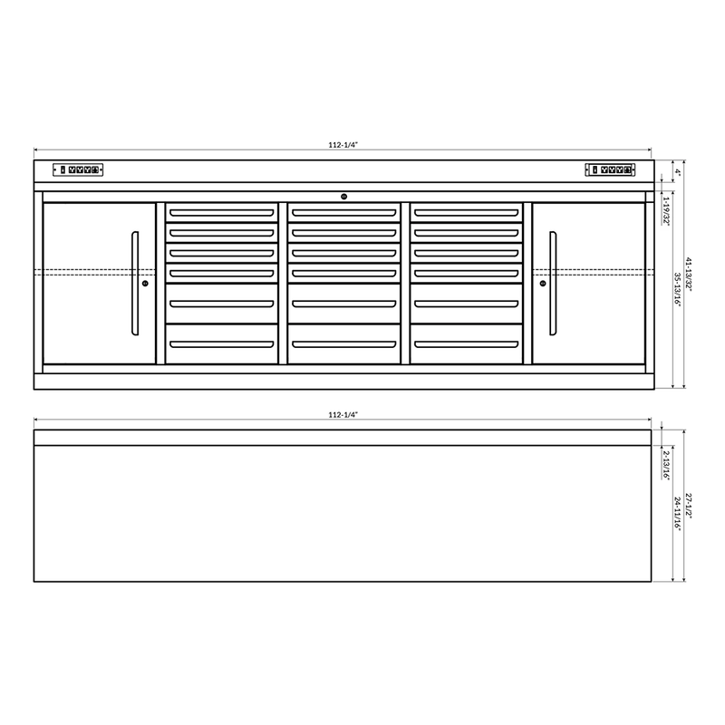 Dragonfire Tools Pro Series 18-Drawer 9-Foot Workbench (Grey)