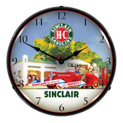 Collectable Sign and Clock Sinclair HC Gasoline Backlit Wall Clock