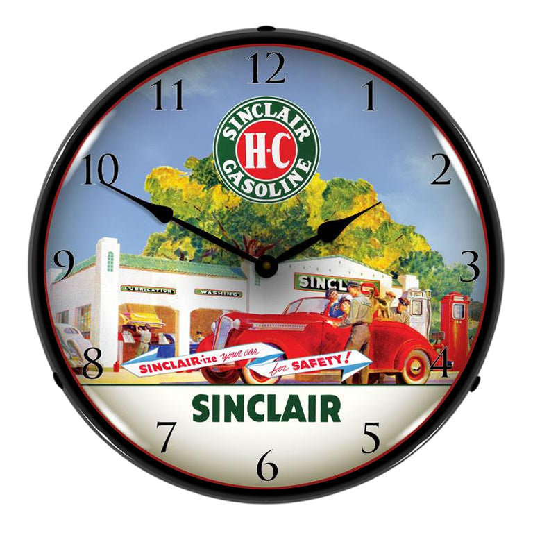 Collectable Sign and Clock Sinclair HC Gasoline Backlit Wall Clock