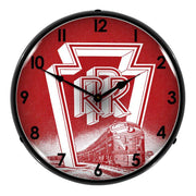 Collectable Sign and Clock Pennsylvania Railroad Backlit Wall Clock