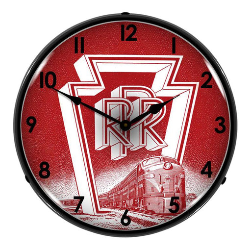 Collectable Sign and Clock Pennsylvania Railroad Backlit Wall Clock