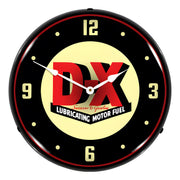Collectable Sign and Clock DX Lubricating Motor Fuel Backlit Wall Clock