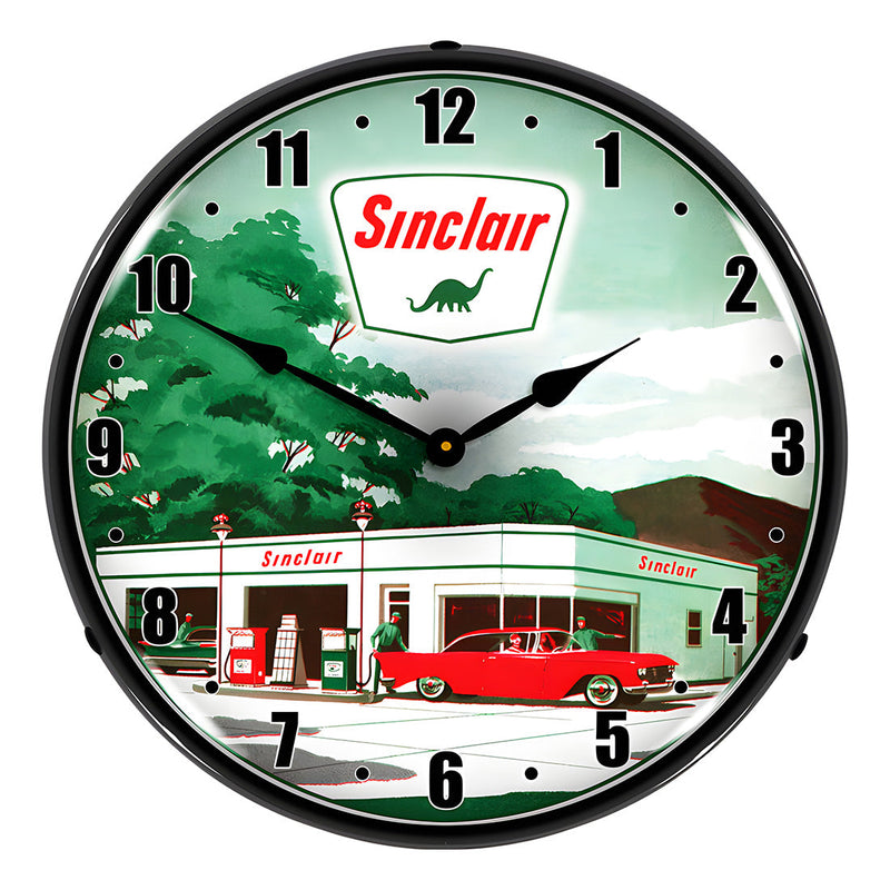 Collectable Sign and Clock Sinclair Gas Station Backlit Wall Clock