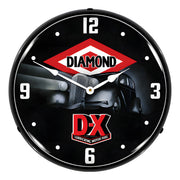 Collectable Sign and Clock DX Lubricating Motor Fuel Backlit Wall Clock