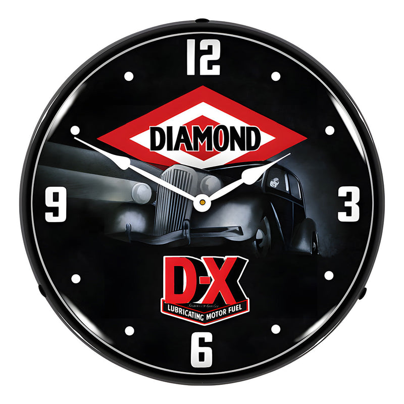Collectable Sign and Clock DX Lubricating Motor Fuel Backlit Wall Clock