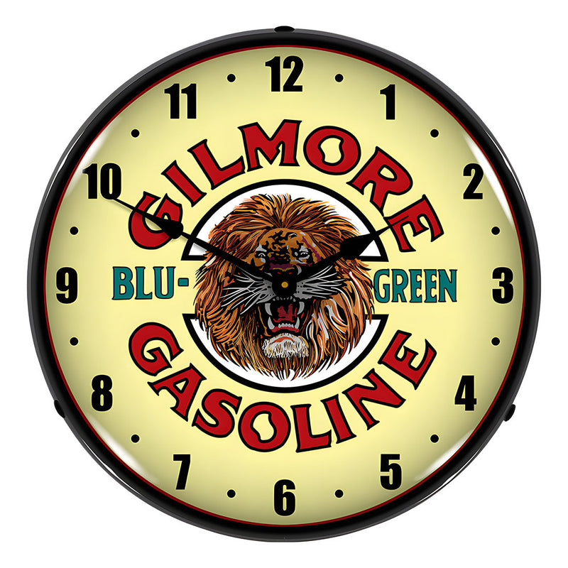Collectable Sign and Clock Gilmore Gas Backlit Wall Clock