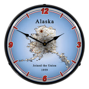Collectable Sign and Clock State of Alaska Backlit Wall Clock
