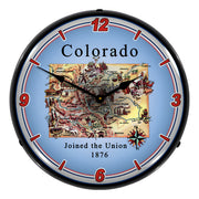 Collectable Sign and Clock State of Colorado Backlit Wall Clock