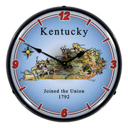 Collectable Sign and Clock State of Kentucky Backlit Wall Clock