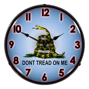 Collectable Sign and Clock Don't Tread on Me Backlit Wall Clock