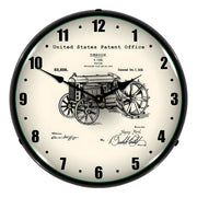 Collectable Sign and Clock 1919 Ford Tractor Patent Blueprint Backlit Wall Clock