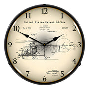 Collectable Sign and Clock 1940 Sikorsky Helicopter Patent Blueprint Backlit Wall Clock