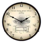 Collectable Sign and Clock 1922 Henry Ford Vehicle Construction Patent Blueprint Backlit Wall Clock