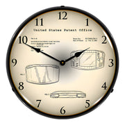 Collectable Sign and Clock 2001 Game Boy Advance Hand Held Electronic Game Patent Blueprint Backlit Wall Clock