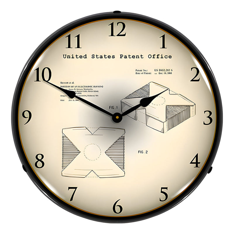 Collectable Sign and Clock 2001 Microsoft Xbox System Patent Blueprint Backlit Wall Clock