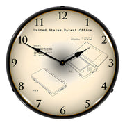 Collectable Sign and Clock 2006 Nintendo DS Patent Blueprint Backlit Wall Clock