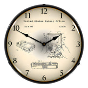 Collectable Sign and Clock 1993 Nintendo Game Boy Patent Blueprint Backlit Wall Clock
